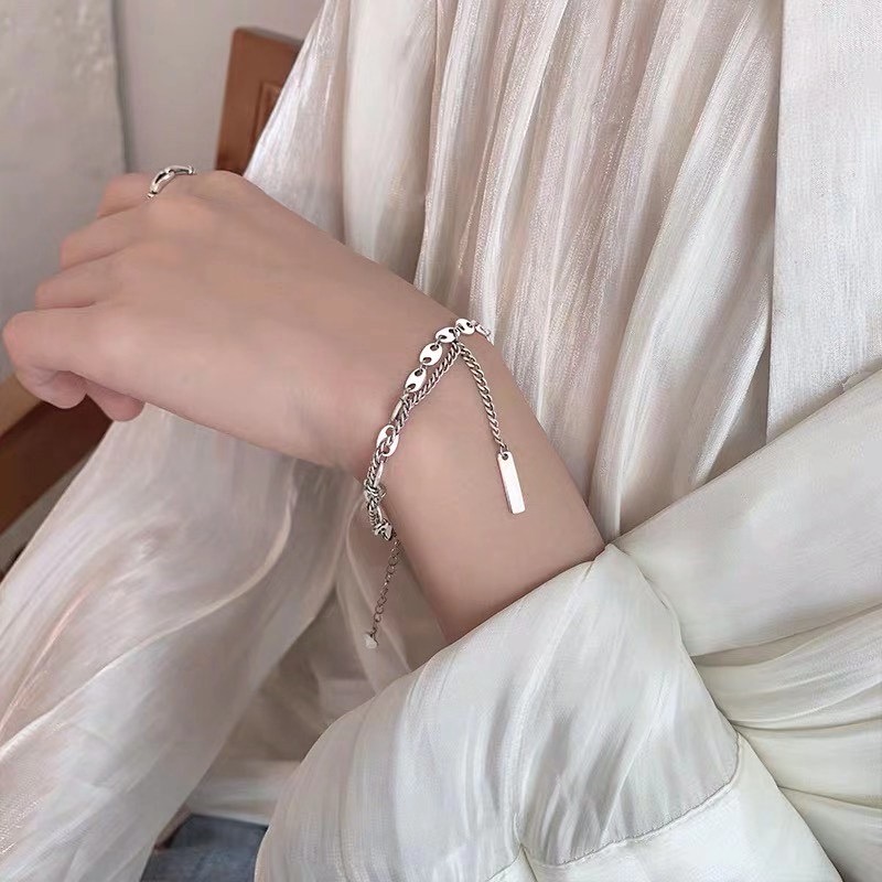 UKI SILVER  与季S925纯银猪鼻子流苏吊牌手链产品图