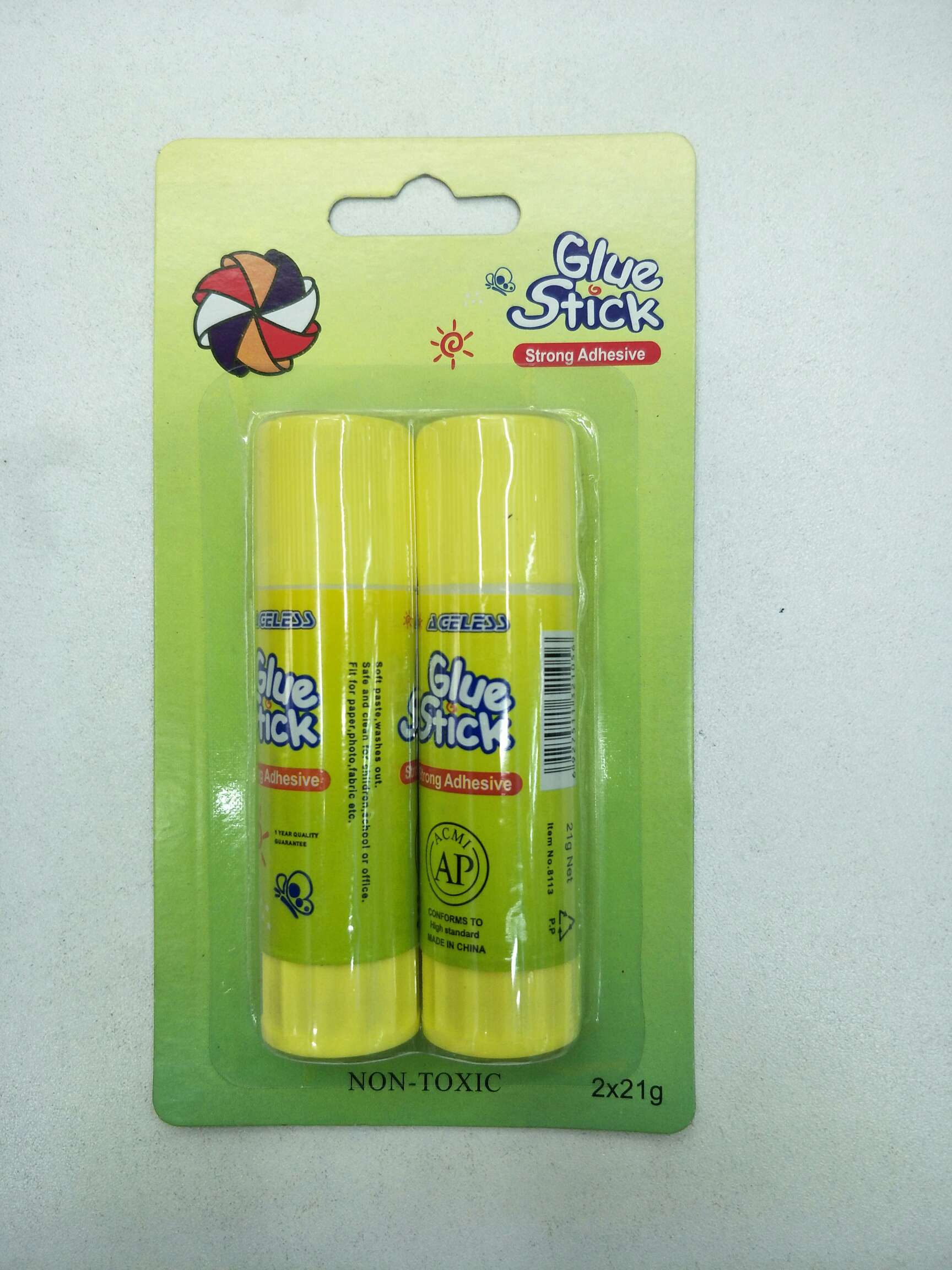 2支21g固体胶吸卡，学生手工专业胶水