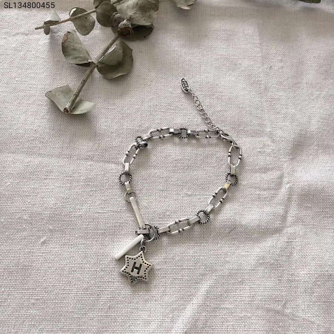UKI SILVER and Ji S925 pure silver hexagram bracelet details Picture