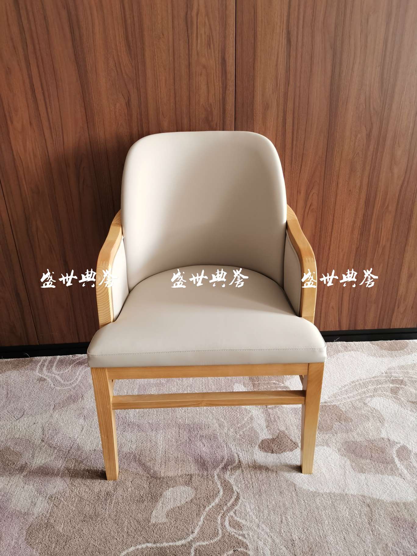上海星级酒店实木餐桌椅国际大饭店包厢实木藤编椅子白蜡木扶手藤椅详情图1