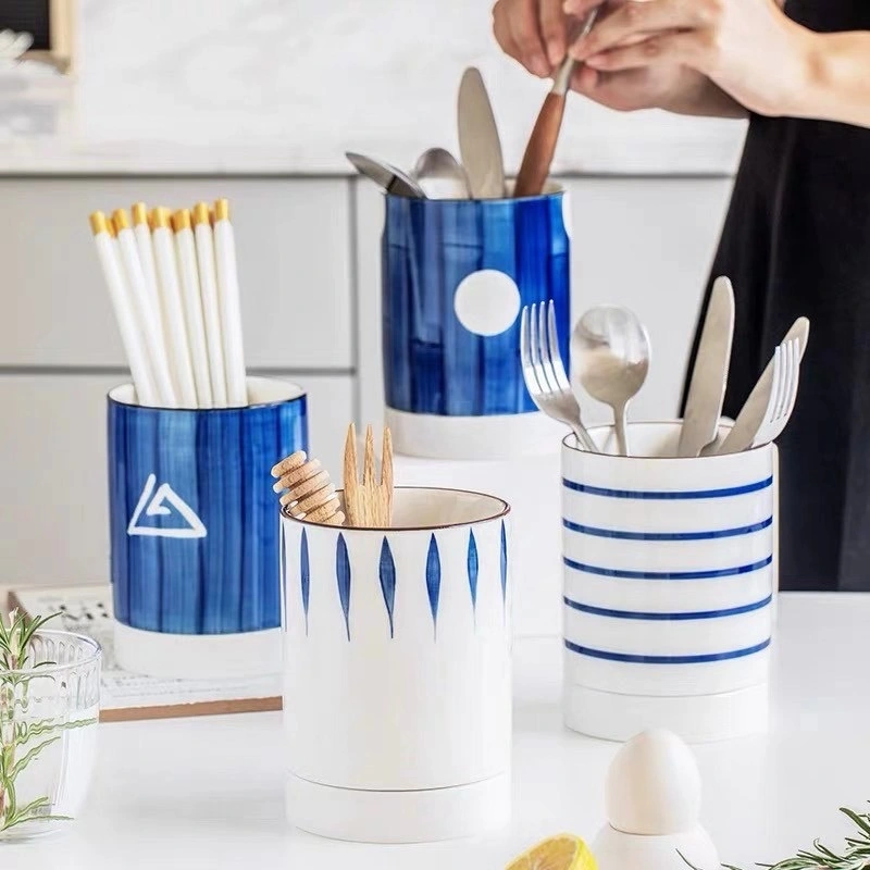 Hotel/Home Japanese Hand-Painted Ceramic Chopstick Holder