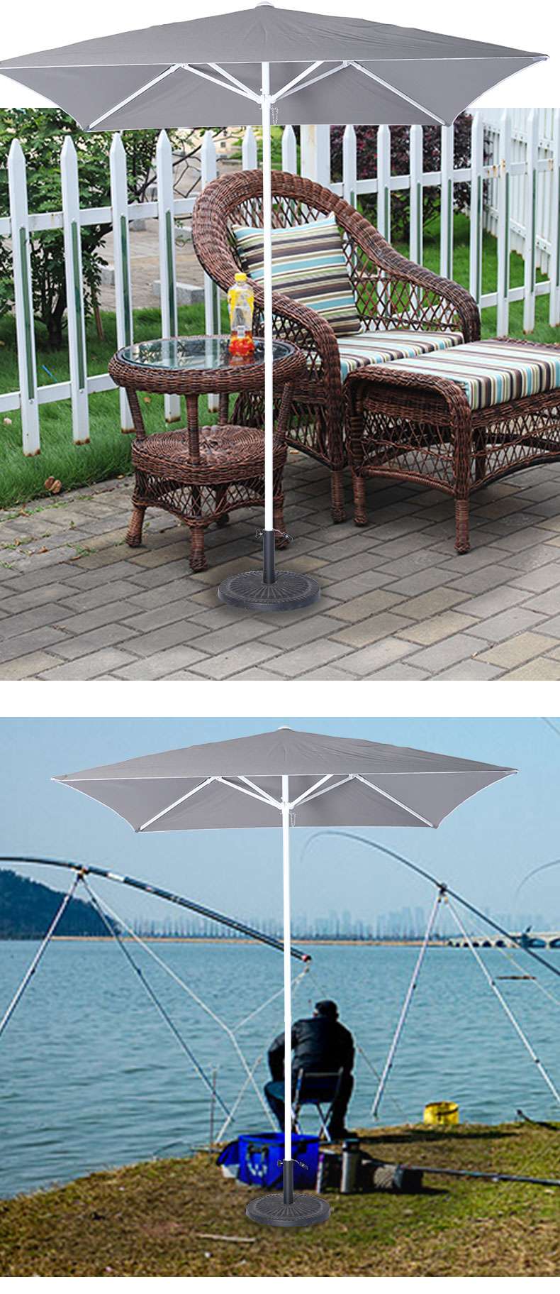 2X2M小资情调咖啡厅户外防晒遮阳庭院伞详情图4