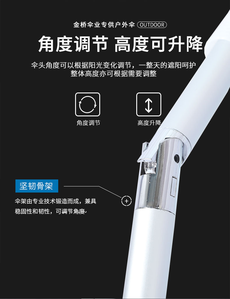 2X2M小资情调咖啡厅户外防晒遮阳庭院伞详情图7