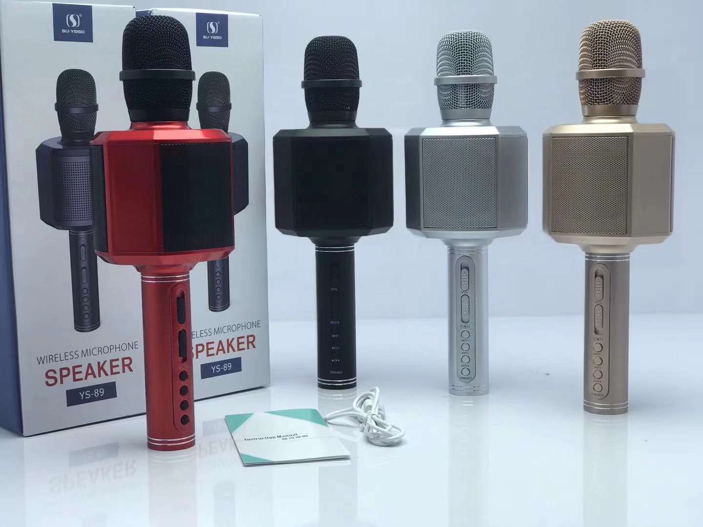 🆕 New microphone speaker available [rose] product model: YS-89 Packaging size: 300*100*105MM outer box size: 62*57*41C undefined