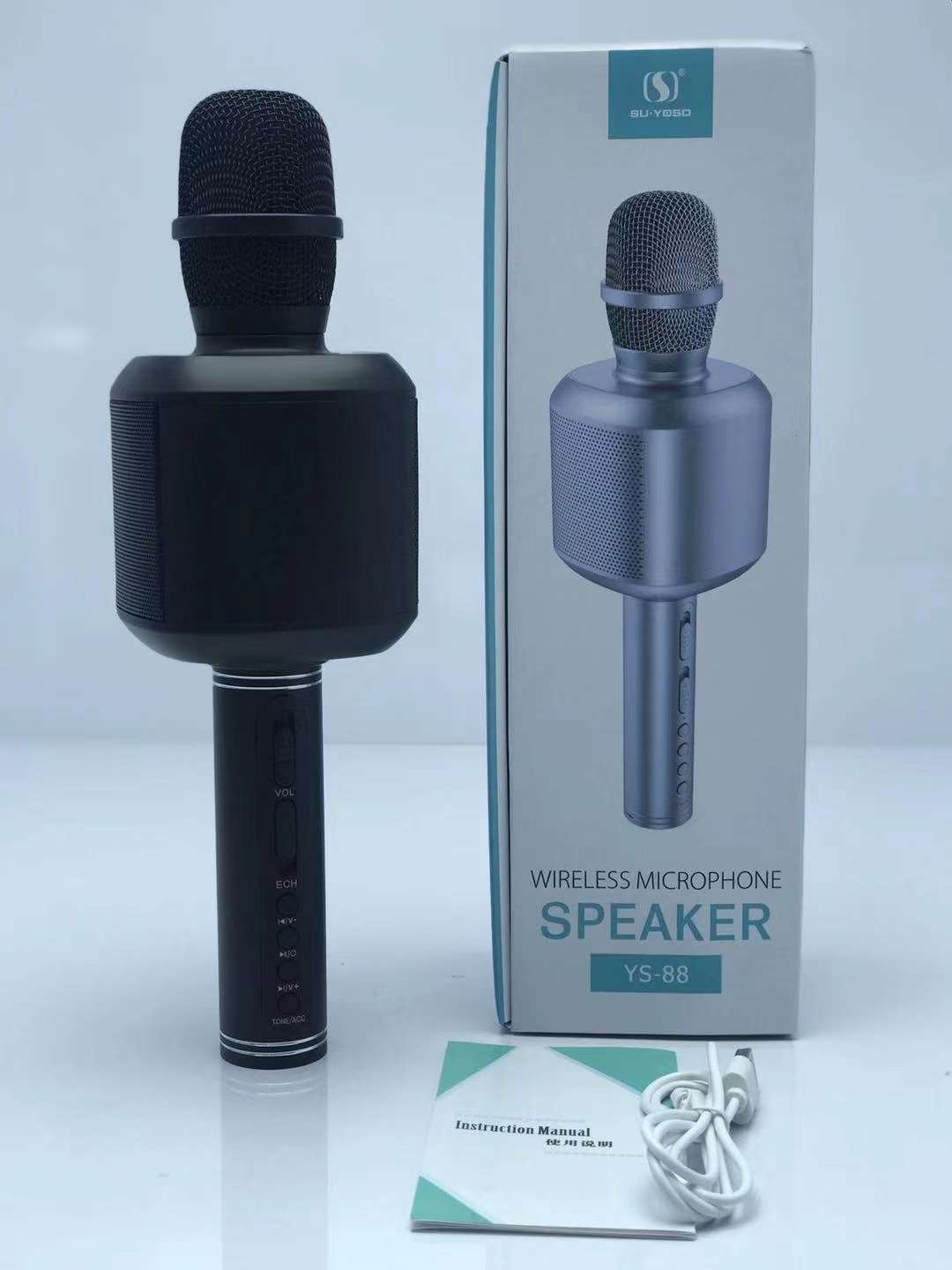 The new microphone speaker is now available [Rose]. Product model: YS-88. Packaging size: 300*100*105MM. Outer box size: 62*57*41CM Specification image
