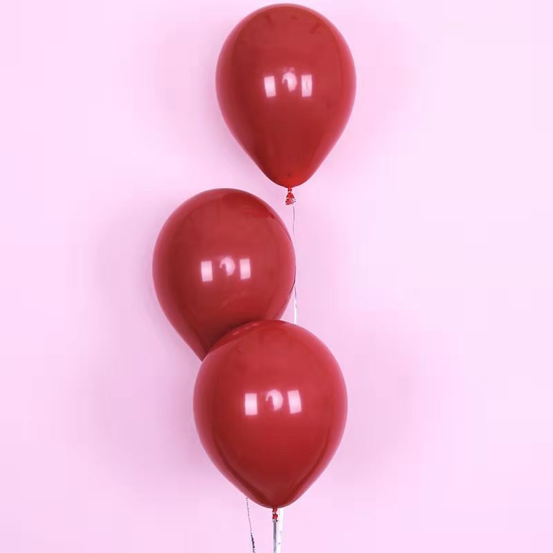 10寸婚庆派对双层气球  石榴红气球 求婚告白大红气球婚庆气球详情图3