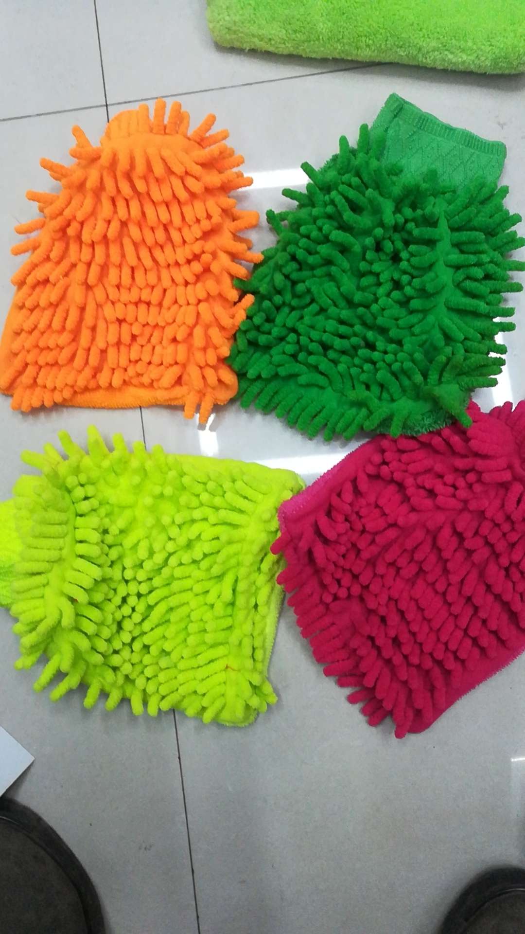 厂家直销洗车毛巾雪尼尔手套清洁抹布单面双面加厚加绒防水