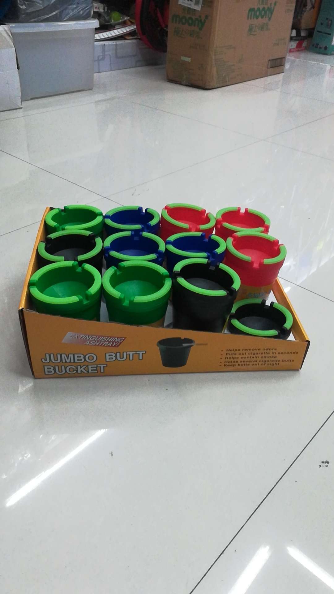 汽车烟灰缸车载荧光烟灰盒带夜光杂物彩色烟灰缸详情图3