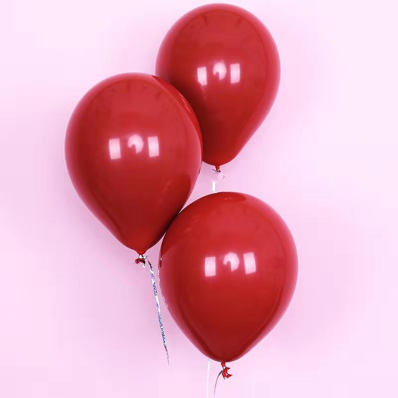 10寸婚庆派对双层气球  石榴红气球 求婚告白大红气球婚庆气球详情图6