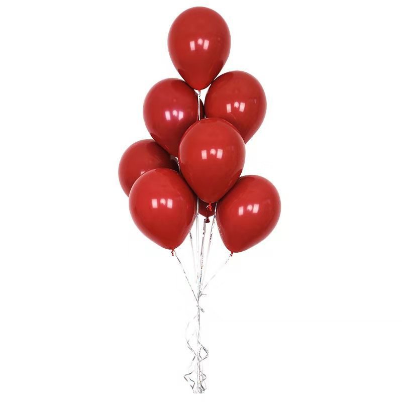 10寸婚庆派对双层气球  石榴红气球 求婚告白大红气球婚庆气球详情图4