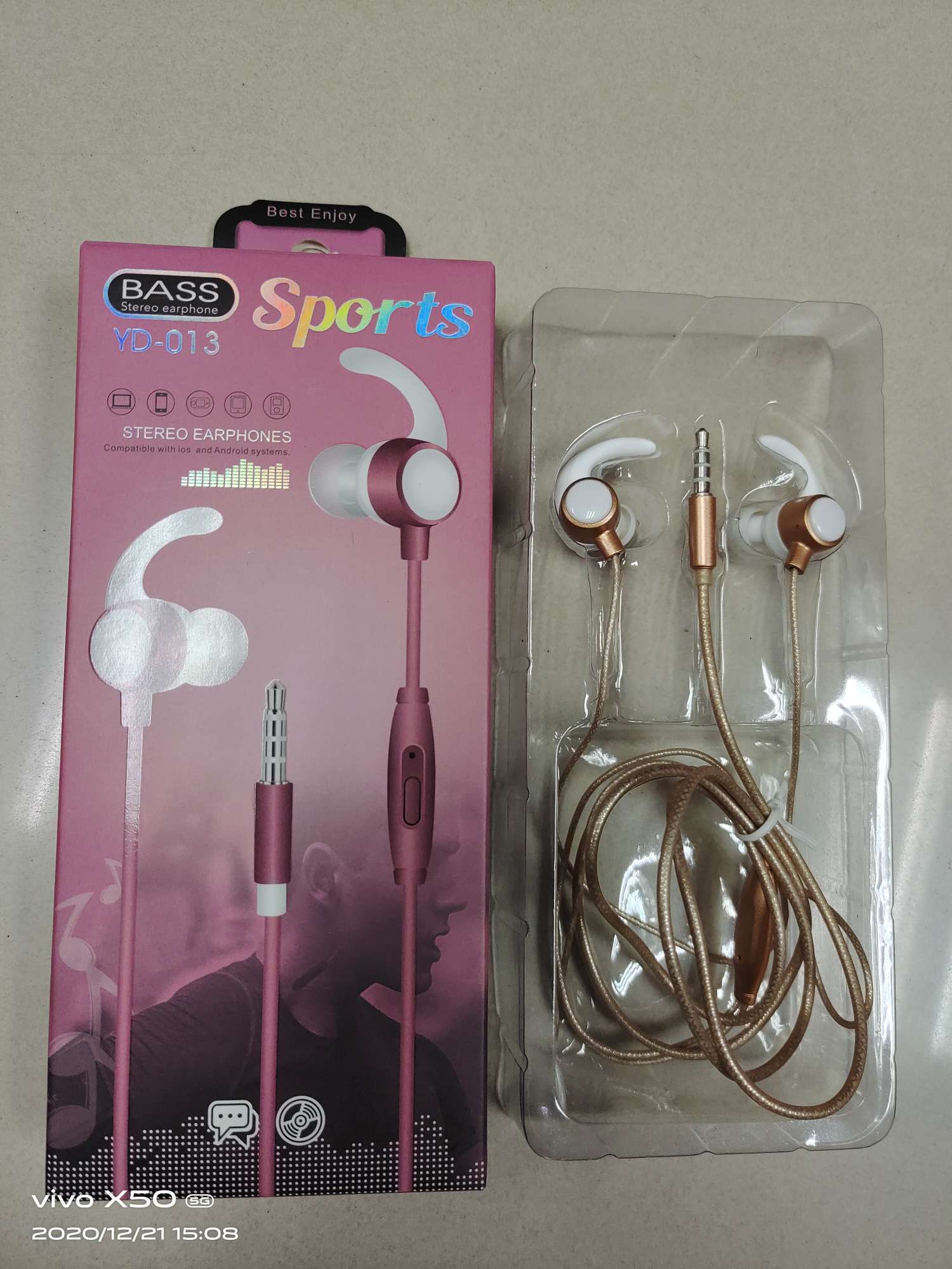 Sporty mobile phone headphones undefined