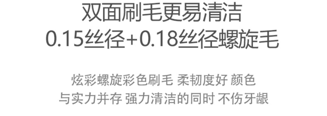 日式原木色螺旋刷毛牙刷三支装 成人生活清洁家用装详情图12