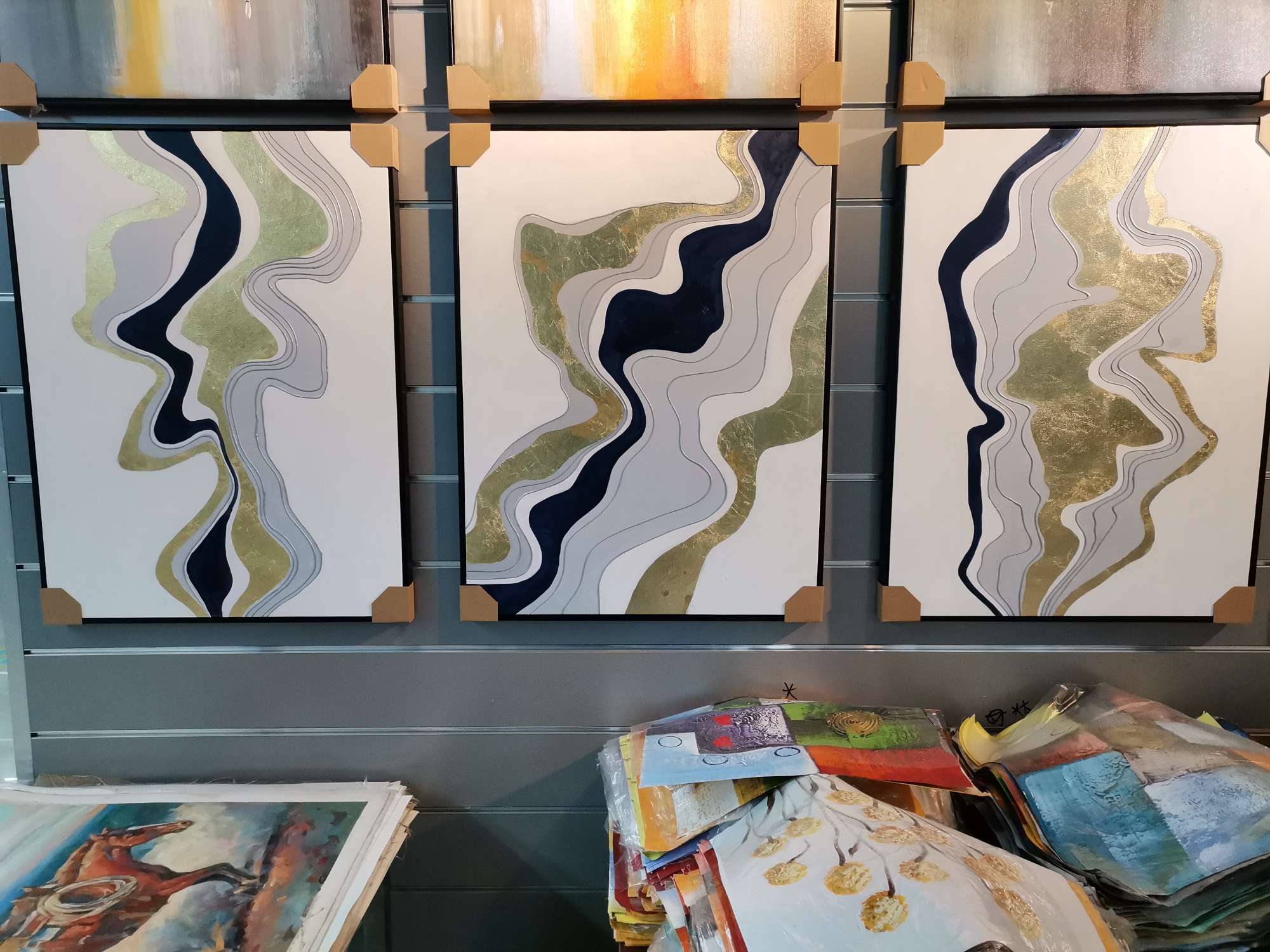 现代新中式装饰画油画居家国潮酒店客厅装饰画11油画