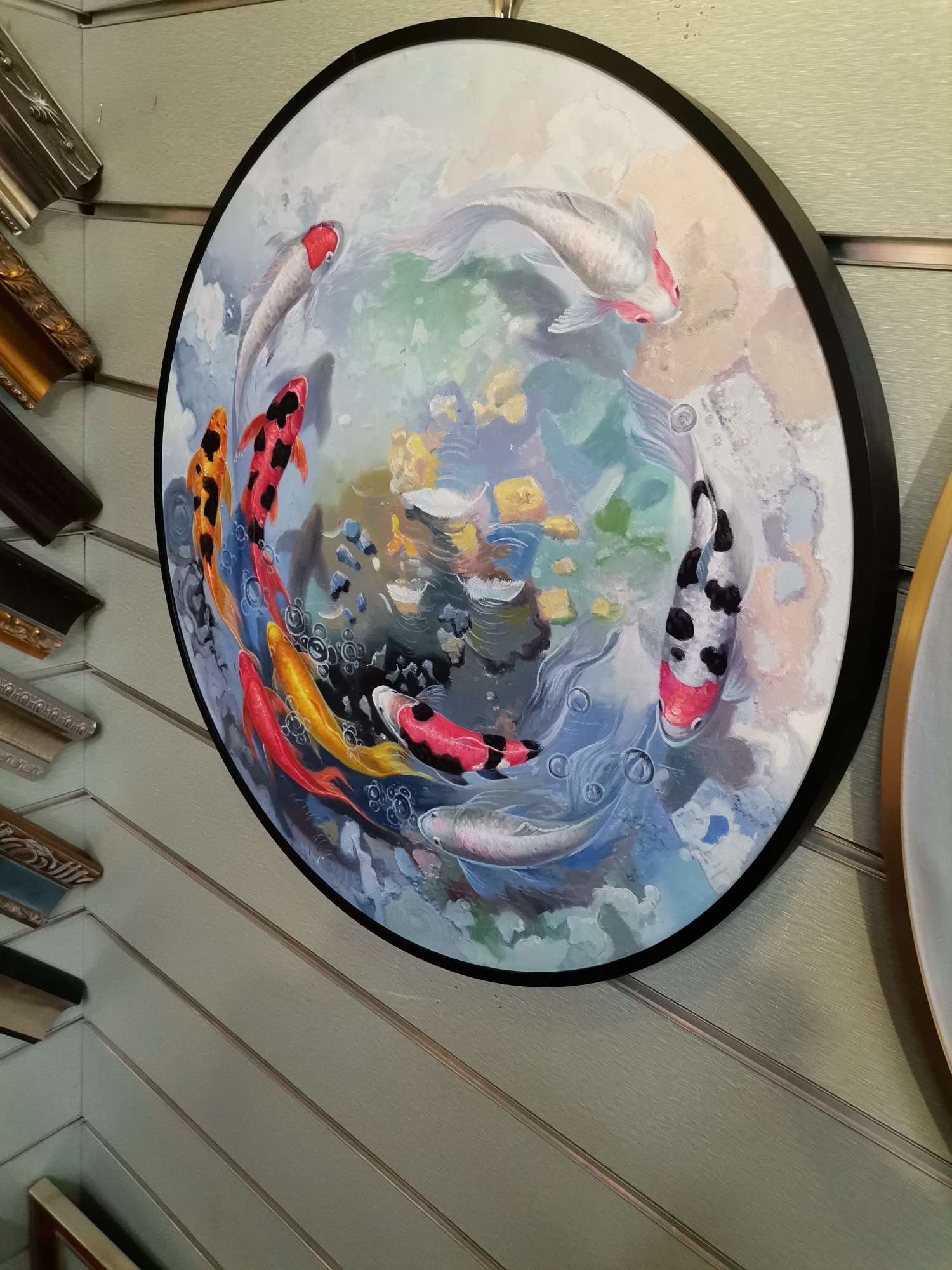 现代新中式装饰画油画居家酒店客厅装饰画06油画