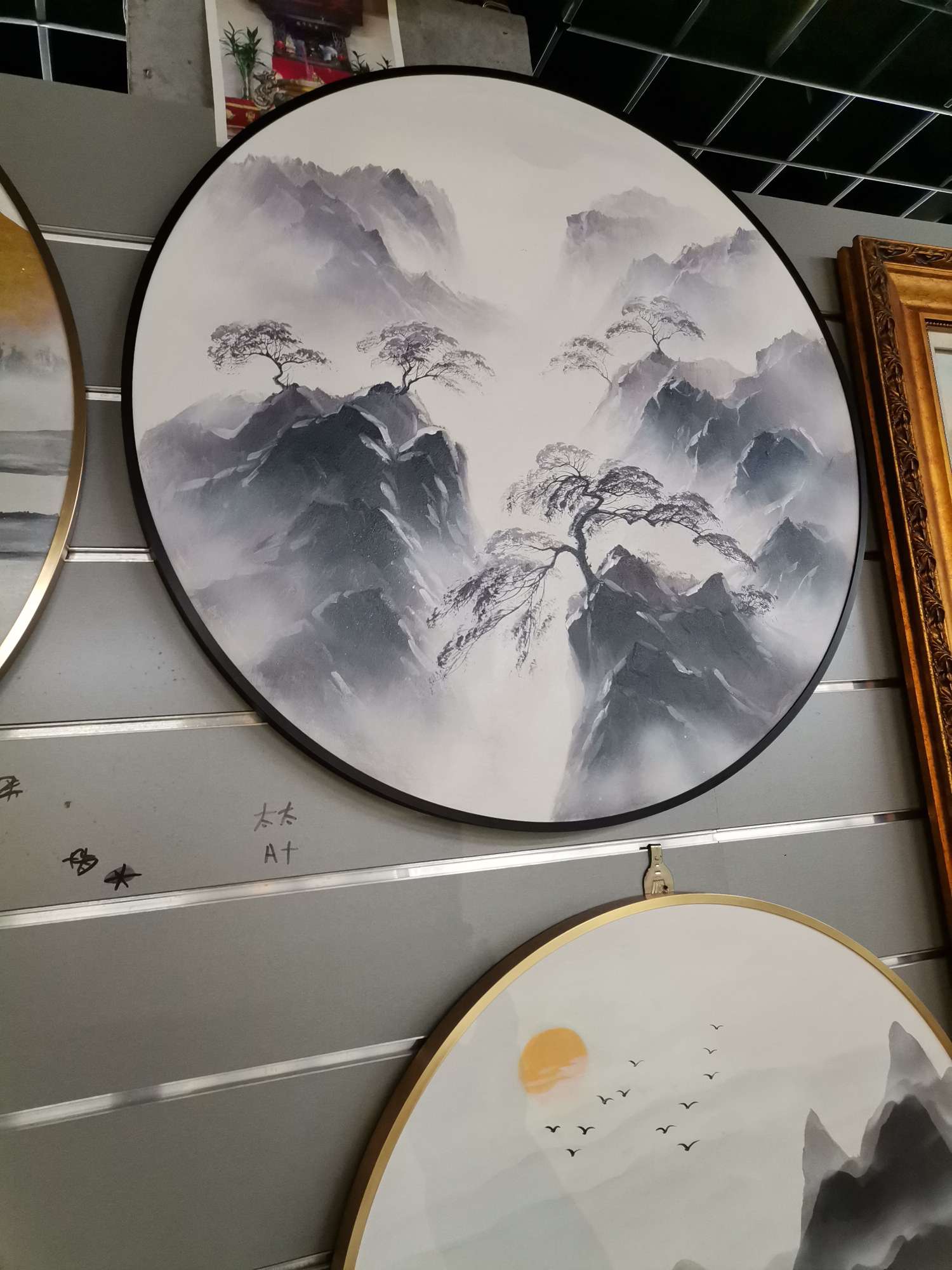 现代新中式装饰画油画居家酒店客厅装饰画03油画