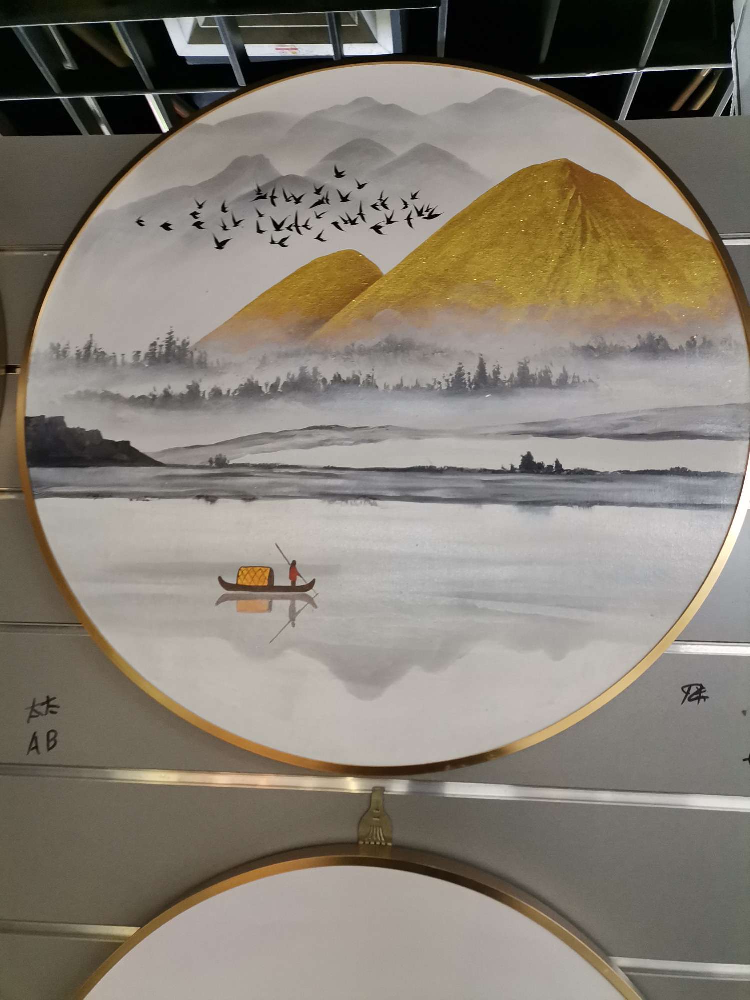 现代新中式装饰画油画居家酒店客厅装饰画02油画