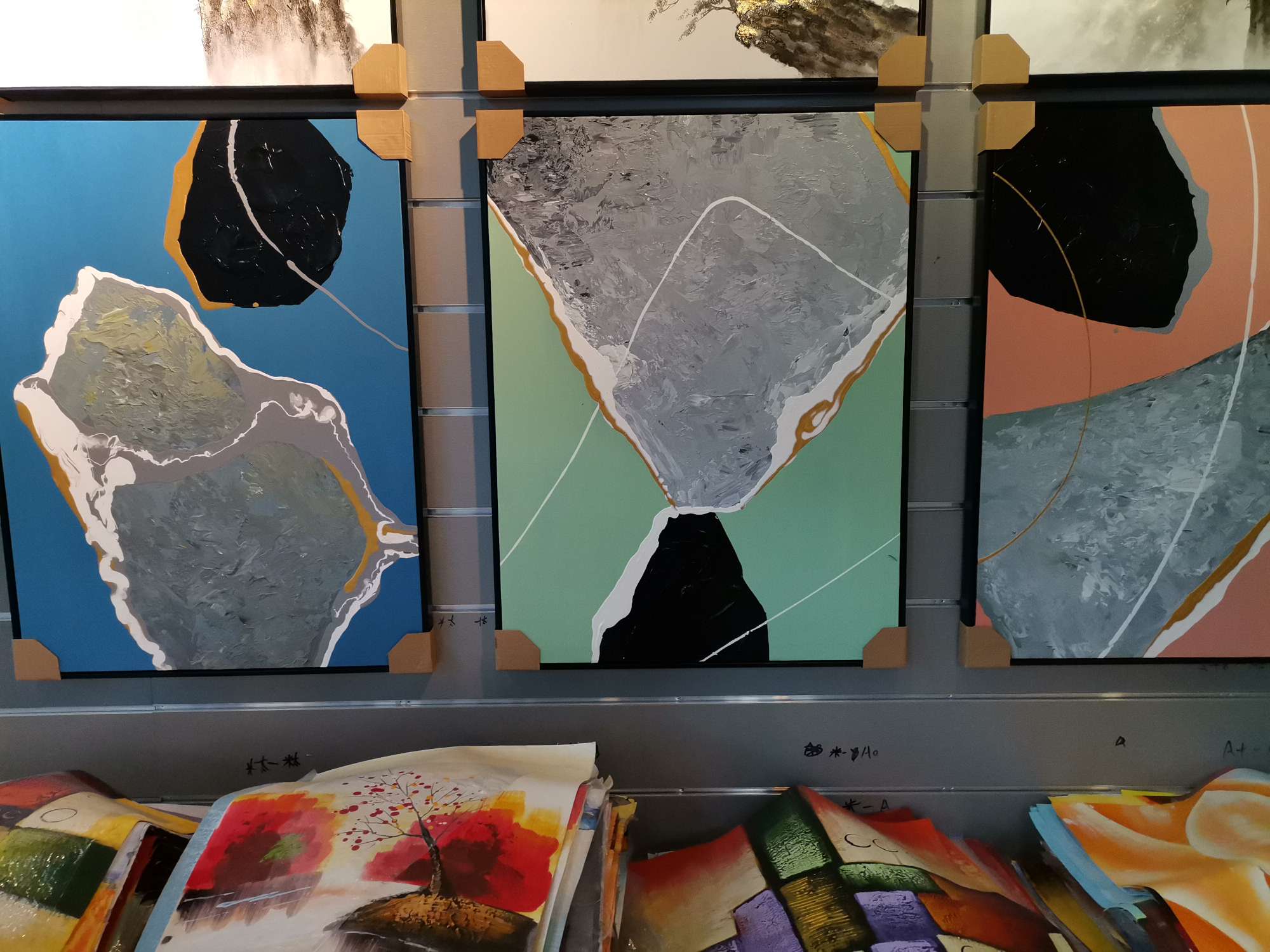 现代新中式装饰画油画居家酒店客厅装饰画国潮07油画