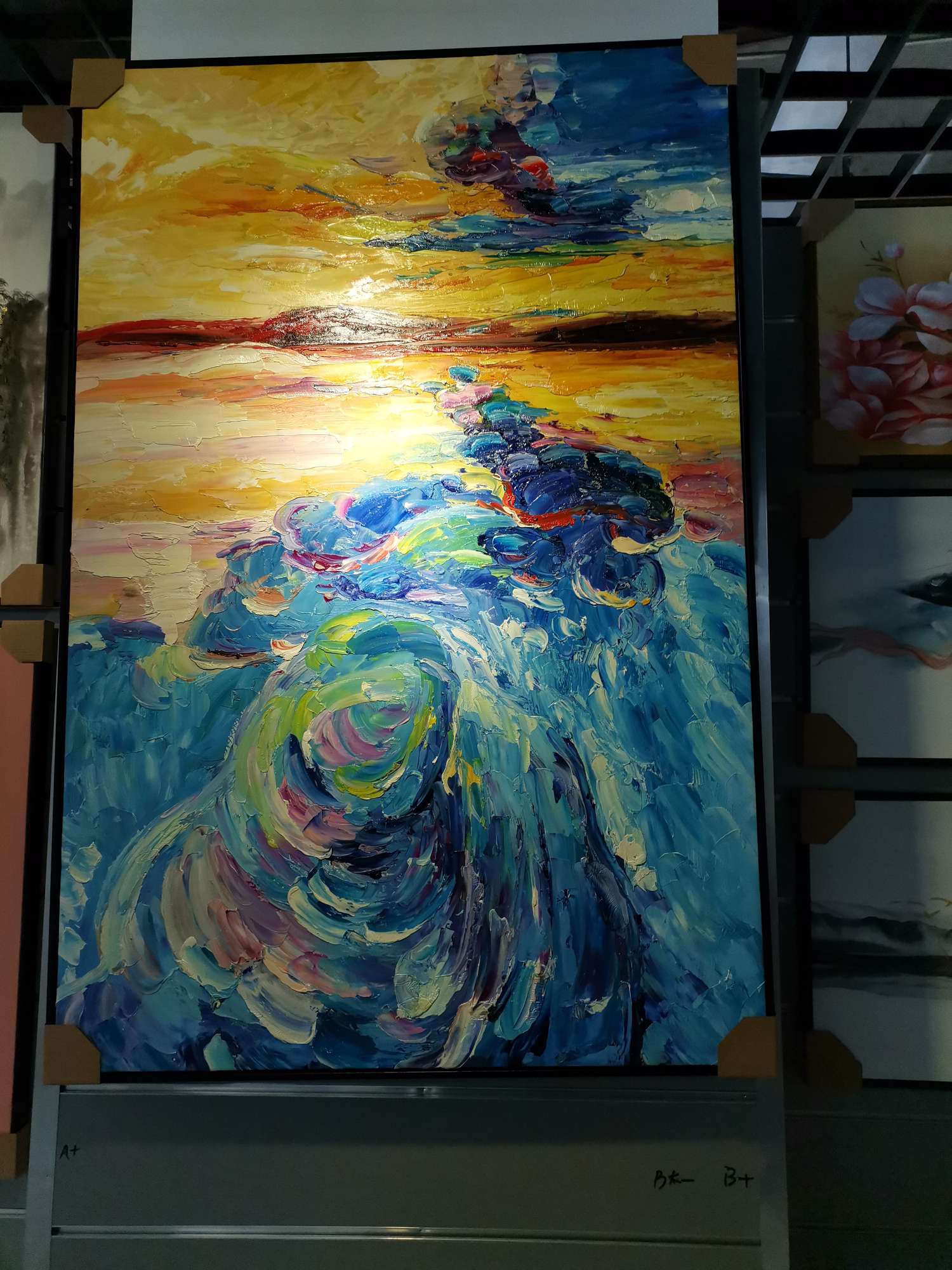 现代新中式装饰画国潮油画居家酒店客厅装饰画06油画