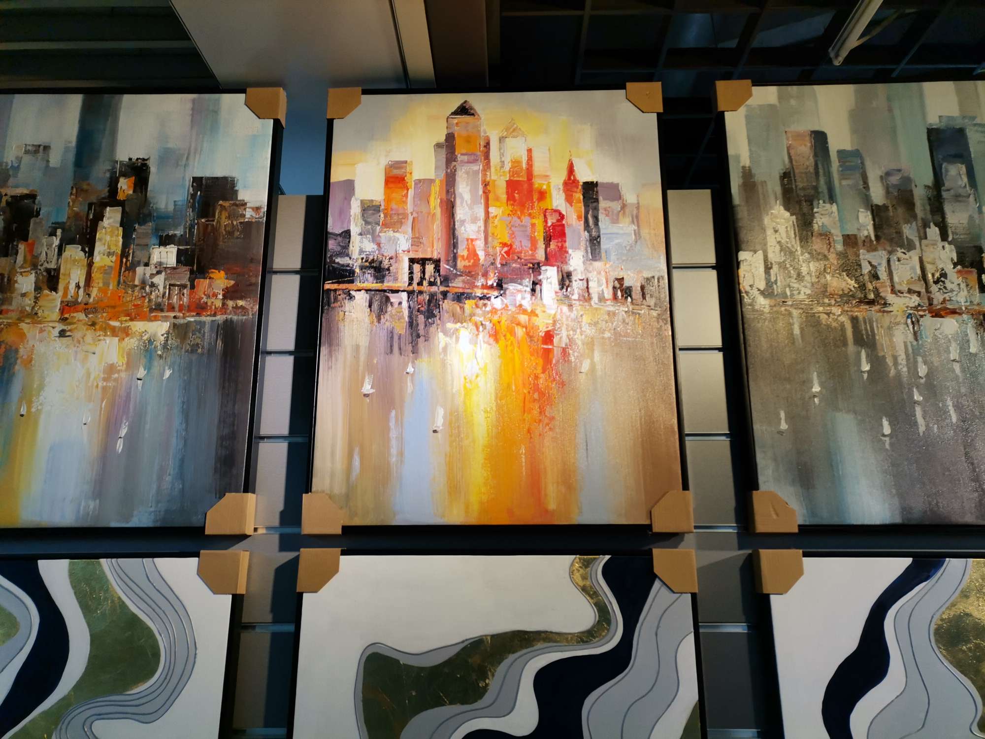 现代新中式装饰画油画居家酒店客厅装饰画国潮08油画