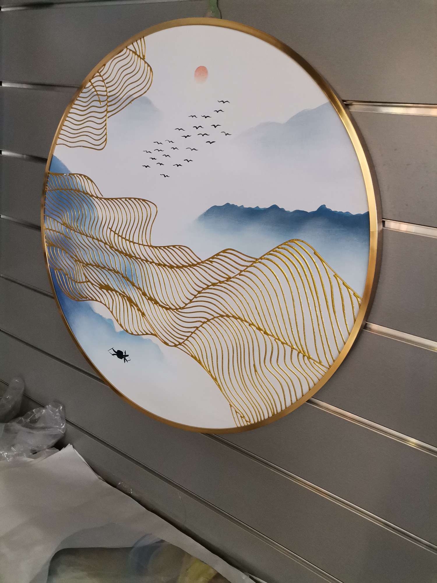 现代新中式装饰画油画居家酒店客厅装饰画04油画
