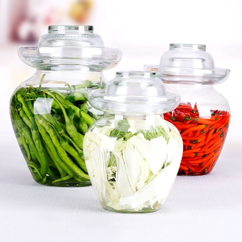 5升玻璃泡菜坛子腌菜缸玻璃透明加厚水密封腌菜泡罐家用咸菜储物罐详情图7