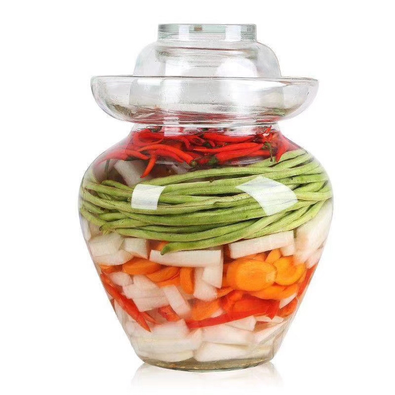 5升玻璃泡菜坛子腌菜缸玻璃透明加厚水密封腌菜泡罐家用咸菜储物罐详情图5