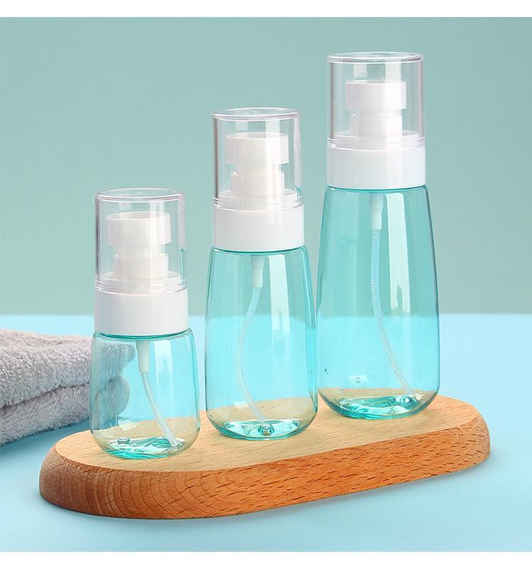 Portable travel press-type spray bottle, alcohol small spray jug, fine mist toner, makeup hydrating, empty bottle details Picture