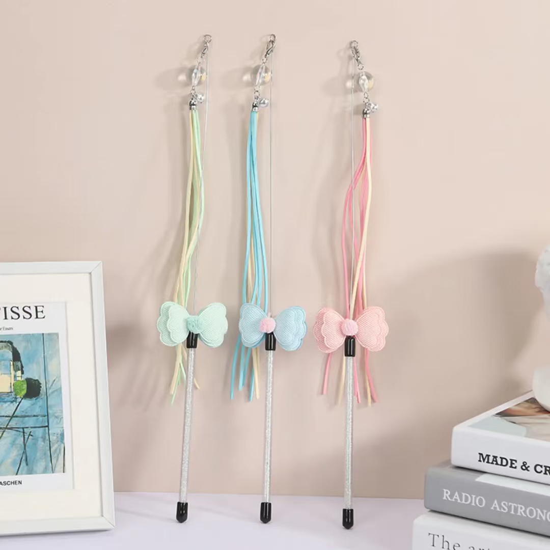 美丽的逗猫棒/寵物逗猫棒/貓咪愛逗猫棒白底实物图