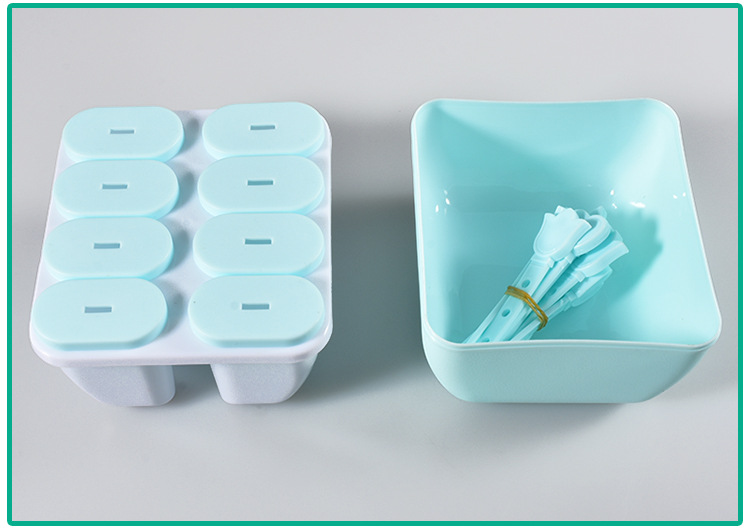 8-piece square silicone ice cream mold, children's Popsicle, silicone ice cube tray model, ice-making baby food box, ice cube mold Application Scenario