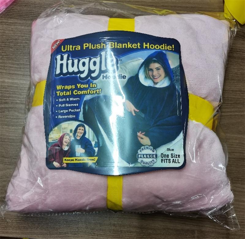 新款懒人电视抓绒服连帽电视毯户外防寒保暖睡袍厂家直销细节图