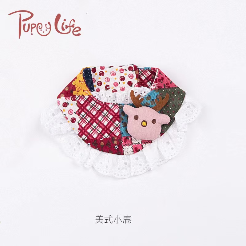 宠物蕾丝帆布口水巾🎉🎉🎉
两个尺寸，三款花色详情图8