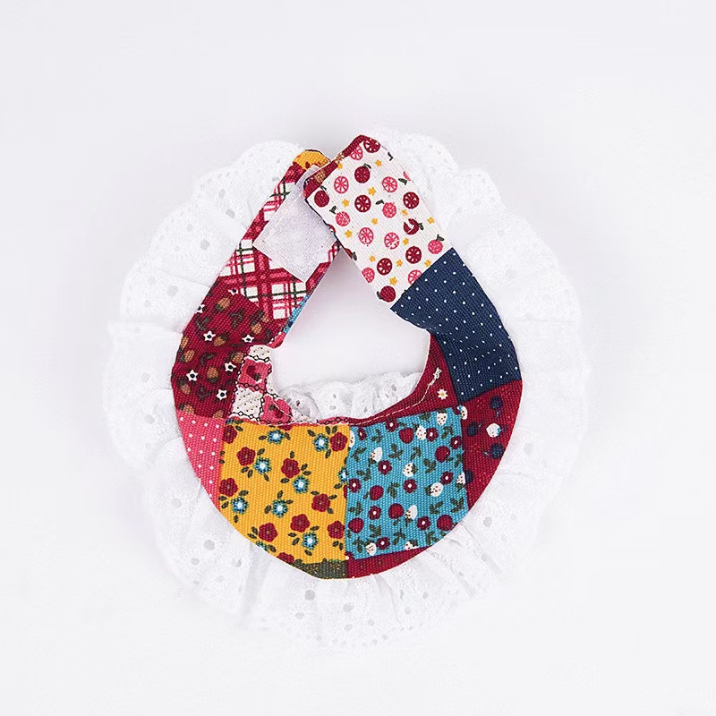 宠物蕾丝帆布口水巾🎉🎉🎉
两个尺寸，三款花色详情图7