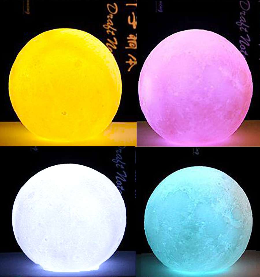 Creative Valentine's Day birthday gift 3d printed Moon light Moon light Nightlight Charging bedroom bedside lamp thumbnail