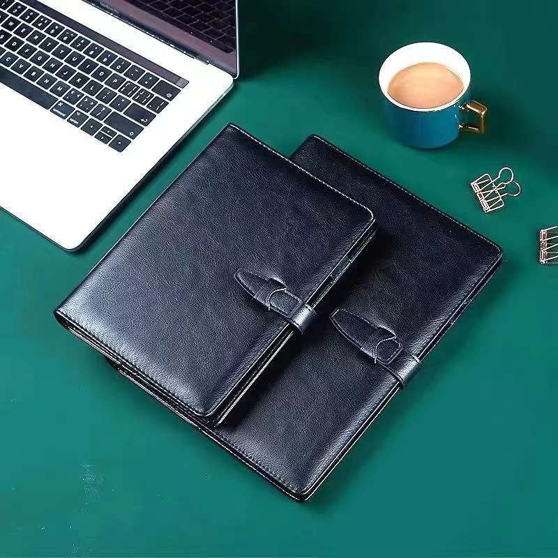 bowen博文新品9810/9811商务插扣活页夹记事本PU皮面B5A5可拆卸替换芯笔记本子9孔6孔日记本带卡插可定制