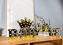 Golden 26 English LED alphanumeric light birthday party decorative light scene layout proposal light