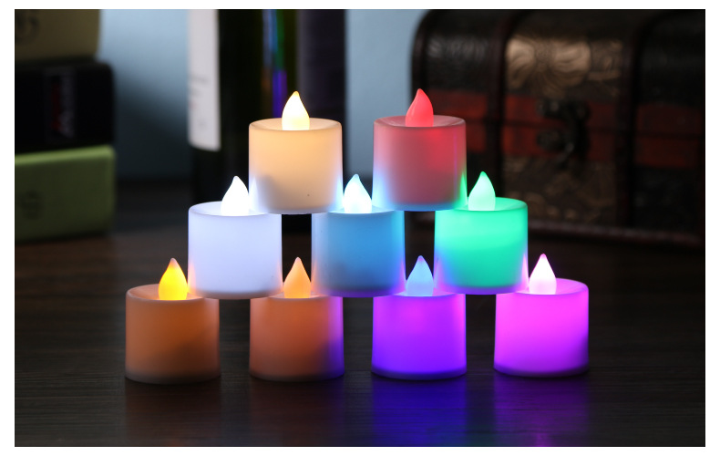 Factory direct sales led electronic candle light seven color craft candle confession proposal picture candle wholesale thumbnail