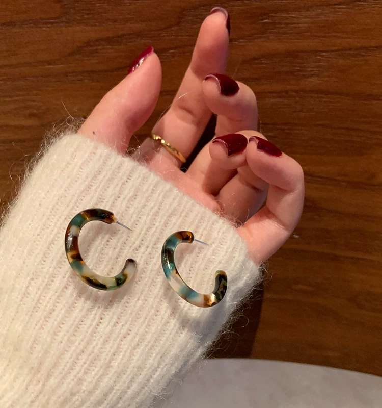 Acetic acid board earrings details Picture