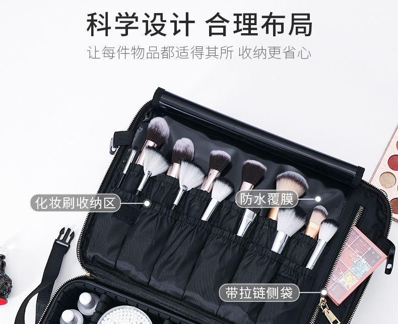 化妆包女便携ins手提大容量多层专业化妆品收纳美甲纹绣工具箱详情图10