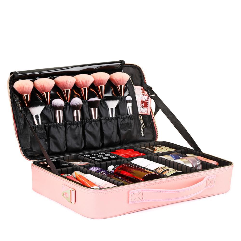 化妆包女便携ins手提大容量多层专业化妆品收纳美甲纹绣工具箱细节图