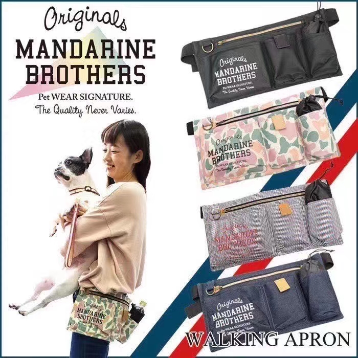 Mandarine brothers的 包 经典腰翻单再次到货。迷彩和藏青色 经典配色 百搭时尚。遛狗时可以装水 放零食
