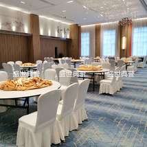 九江国际酒店宴会厅布草定做欧式婚礼白色椅套婚宴加厚弹力椅套