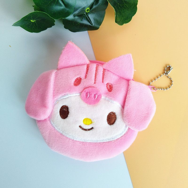 零钱包毛绒钱包小熊渲染零钱包产品图