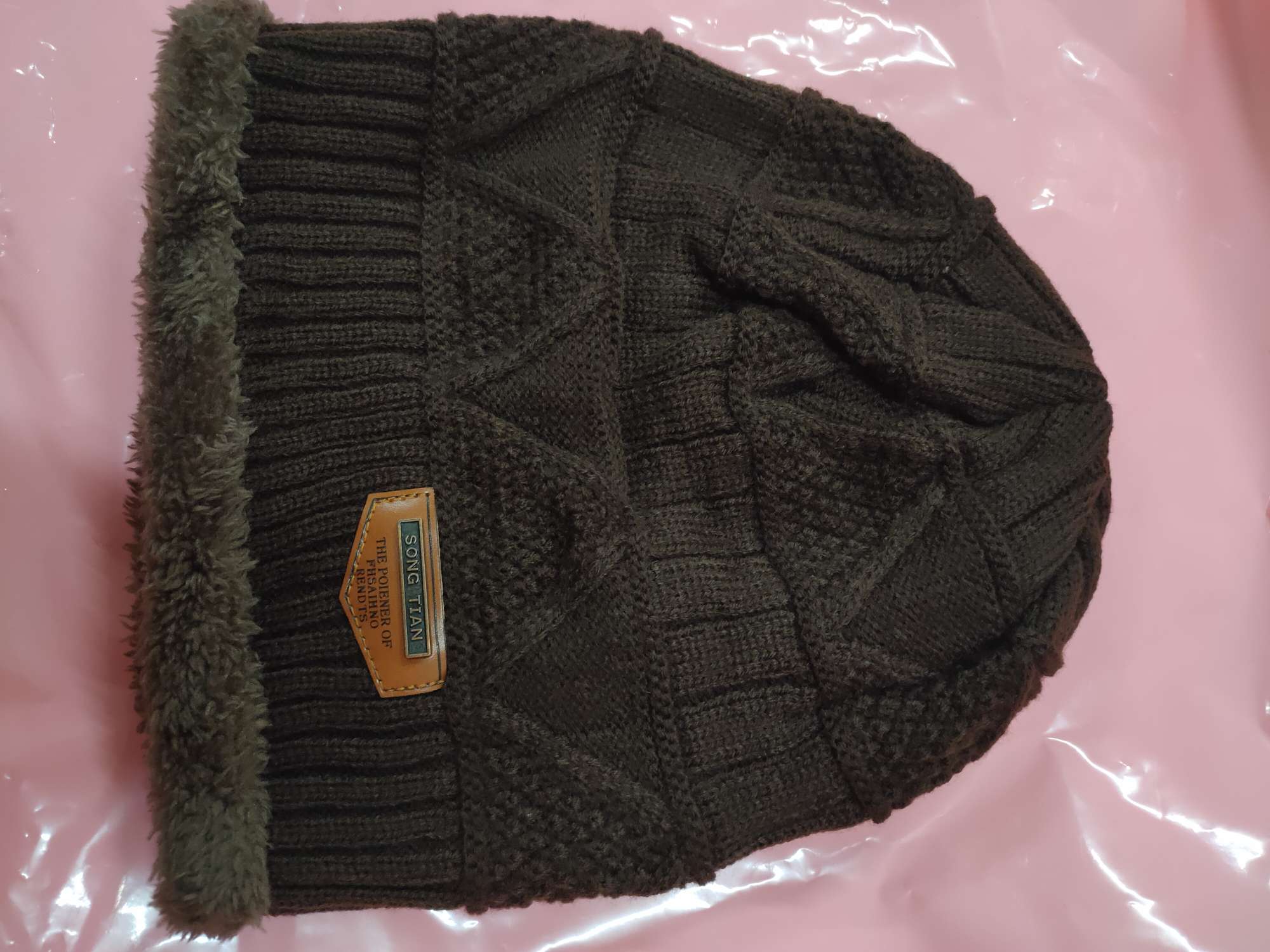 Men's and women's winter thickened warm knitted woolen hats, winter cotton hats, Korean style trendy autumn and winter cold-proof outdoor men's winter hats Specification image