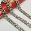 NK round grinding chain 9 mm wide and 55 cm long electroplated white K necklace Application Scenario