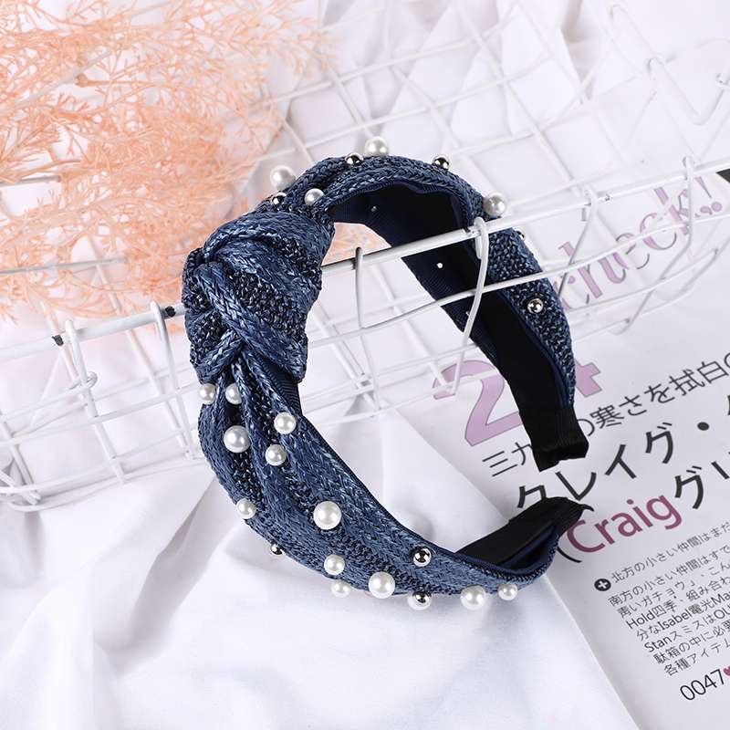Woven Fabric, Beaded And Knotted Headband Specification drawing