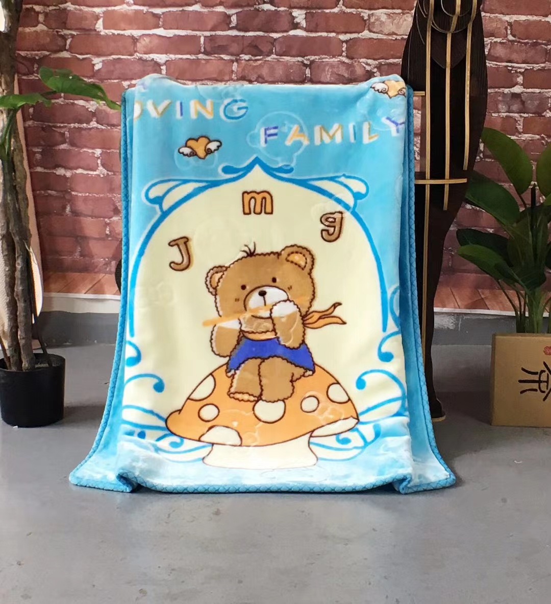 新款拉舍尔童毯礼盒可爱卡通法兰绒毛毯婴儿毛毯超柔云毯双层批发详情图15
