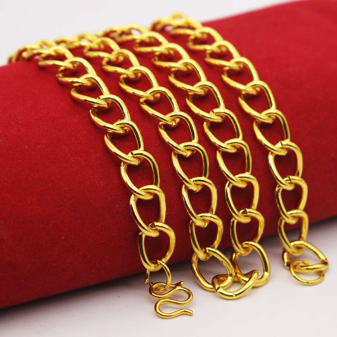 Wholesale O-chain gold-plated men's necklace accessories, 50 centimeters long