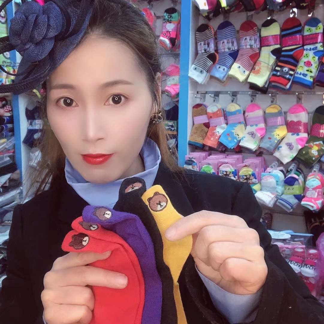 31405张卫超袜子商行义乌好货袜子女短袜浅口可爱船袜女士春秋ins潮日系棉袜夏季薄款低帮船袜小熊刺绣简约百搭详情图1