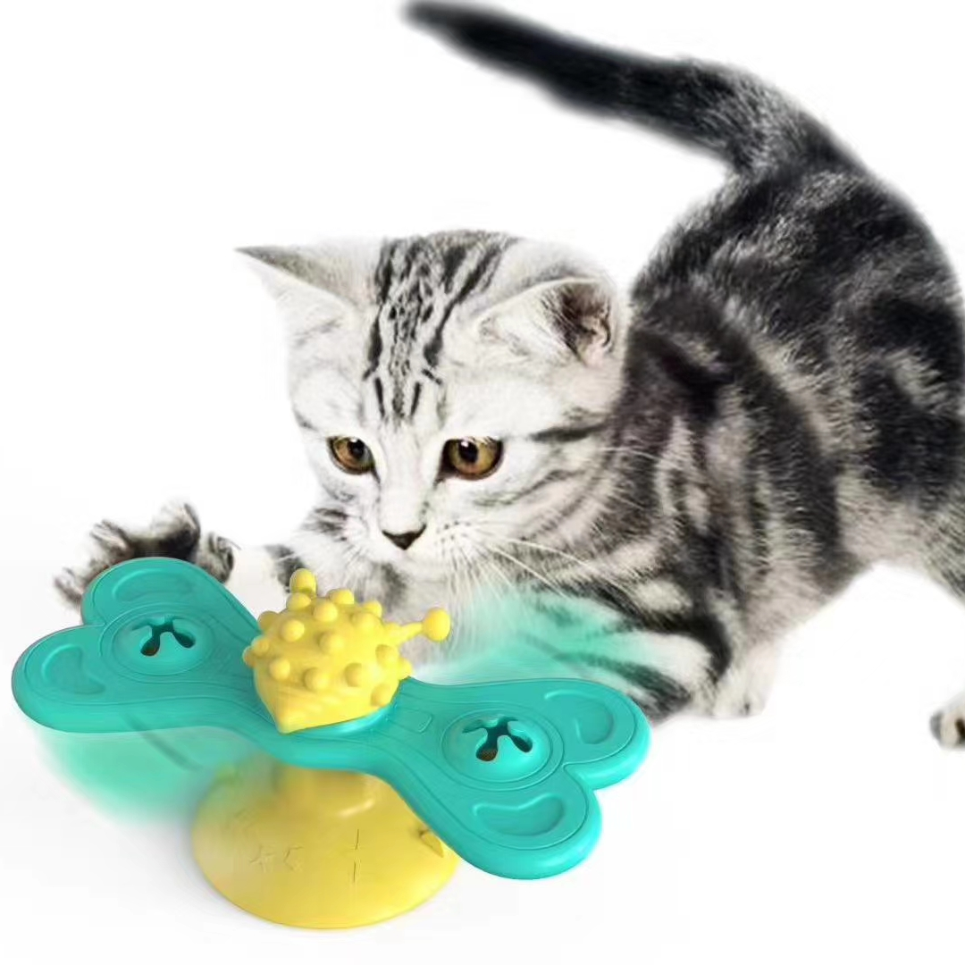 花蝴蝶猫玩具
可以放置薄荷球吸引猫咪，轻轻拨动风车就会旋转，让猫咪爱不释爪，外观可爱