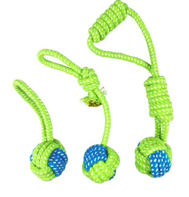 宝宝棉绳玩具/寵物棉绳玩具/狗貓棉绳玩具白底实物图